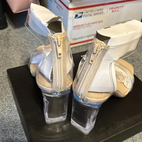 INC makennap clear call heel shoes NEW - Picture 5 of 11